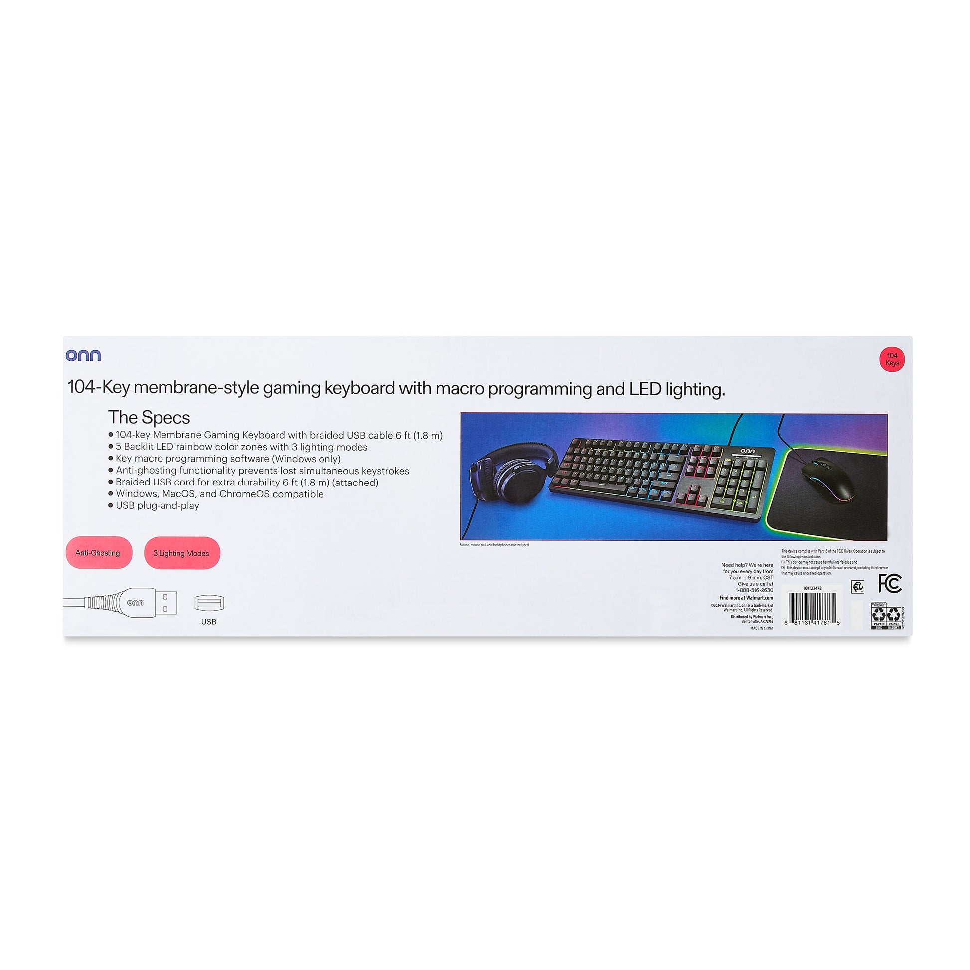 Wired LED Gaming Keyboard also backlit