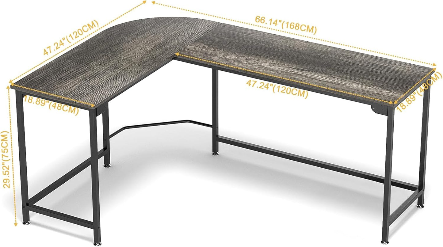 Modern L Shaped Gaming Desk 66''