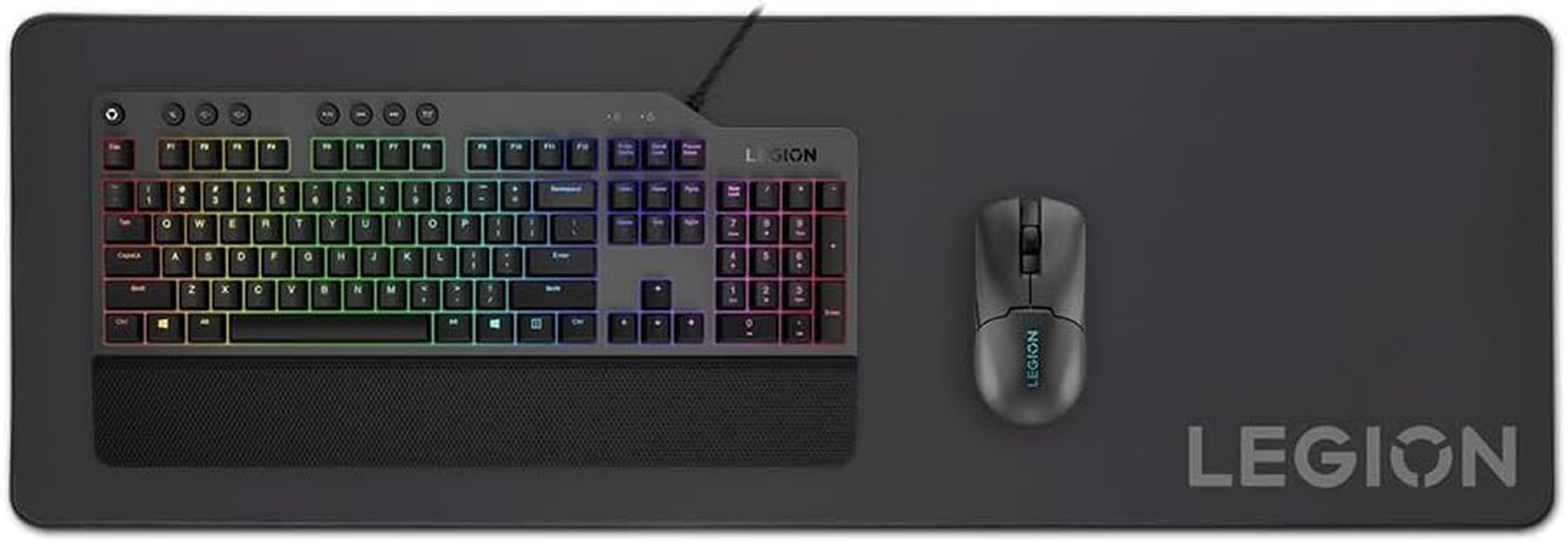Legion Gaming XL Cloth Mouse Pad, Anti-Fray, Black